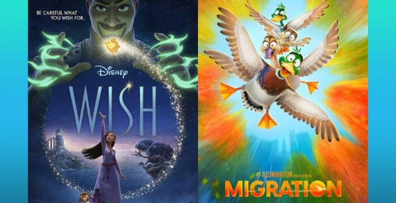 Movies on the lawn posters: Wish and Migration